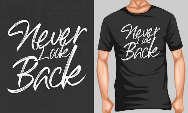 never look back lettering quotes