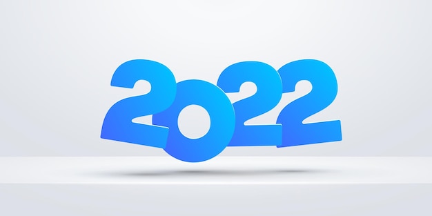 Vector new 2022 year poster bright illustration