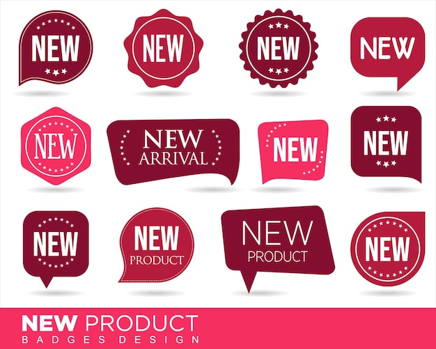 New arrival Badge and Tags in Flat Design Style