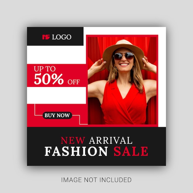 New arrival fashion sale social media and instagram post template