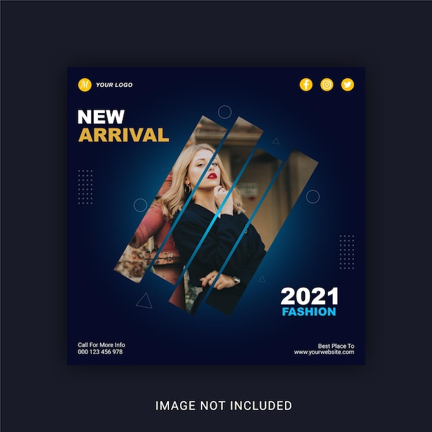 new arrival fashion social media post instagram banner template