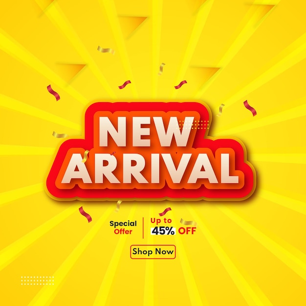 New Arrival Sale Promotion Background Design