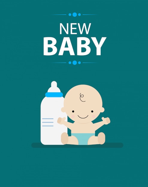 New baby flat design