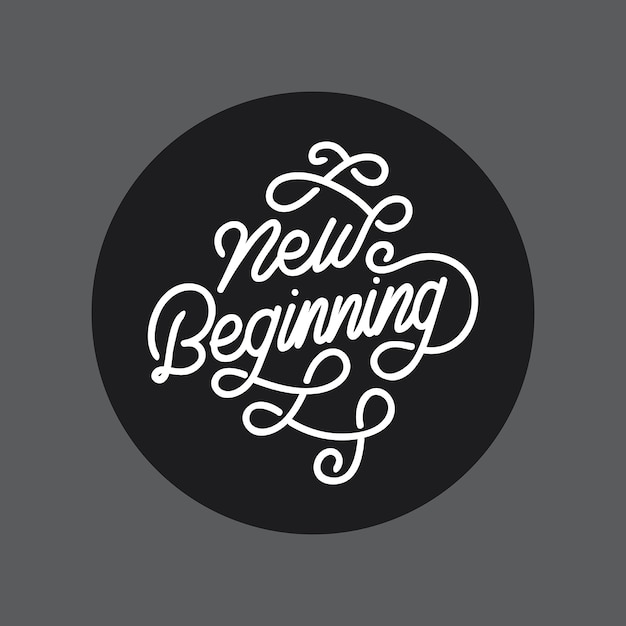 New Begin handlettering typography