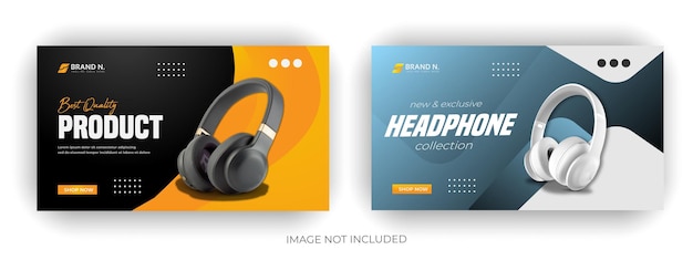 New Brand Headphone product social media post or bundle Thumbnail design