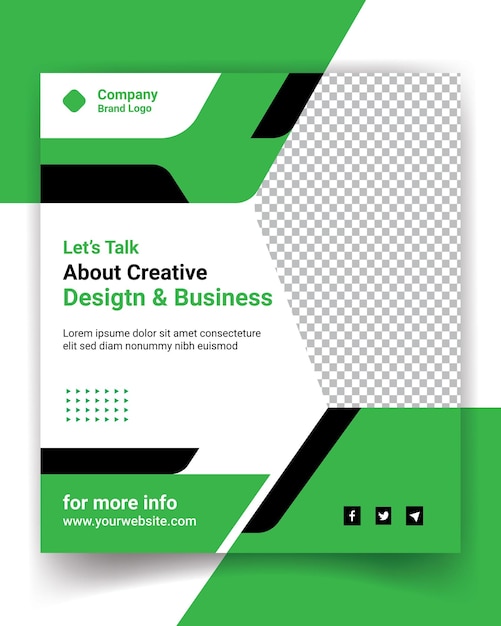 New business flyer template design