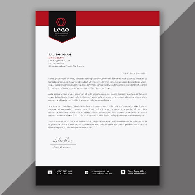 new business letterhead premium vector