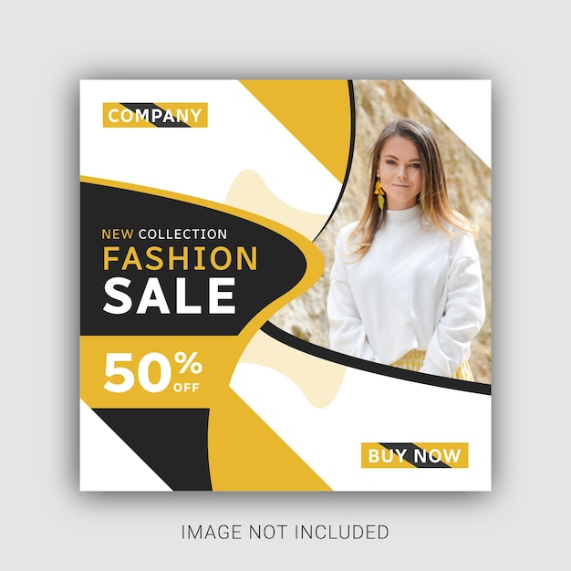 New collection fashion sale social media and instagram post template