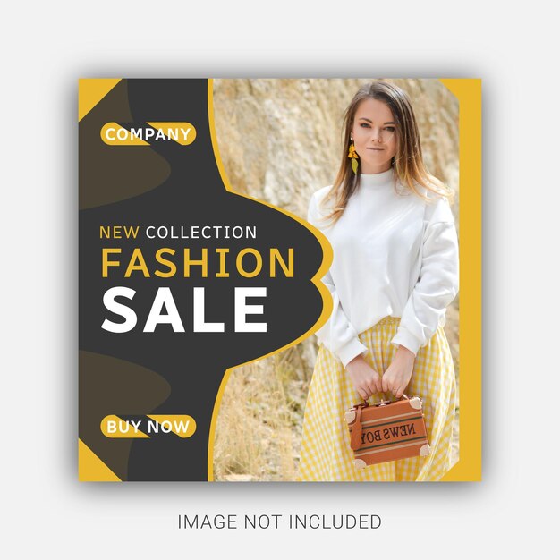 Vector new collection fashion sale social media and instagram post template