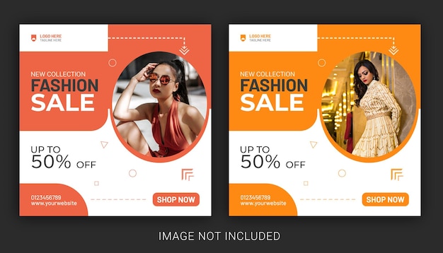 New collection fashion sale social media post template