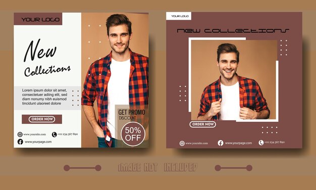 New collection of fashion sale social media templates