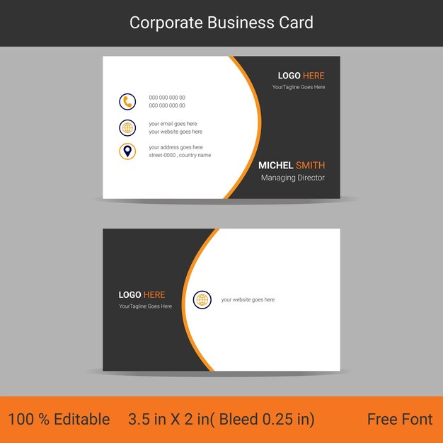 Vector new corporate business card design