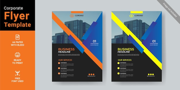 New Corporate Business Flyer Template Design Print Ready Easy Edit