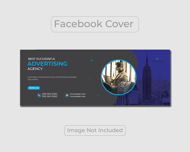 New Corporate Modern Facebook Cover Template or Social Media Cover Design