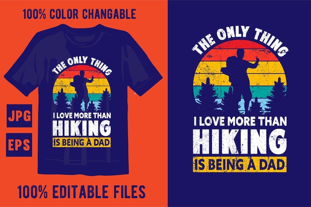 New Creative hiking t-shirt Design Print On Demand,