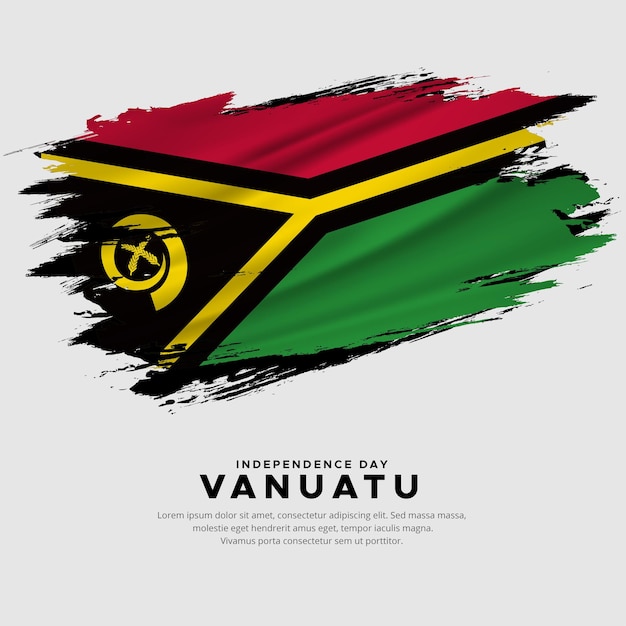 New design of Vanuatu independence day vector Vanuatu flag with abstract brush vector