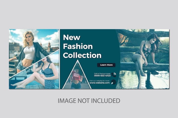 New fashion collection social media web banner template