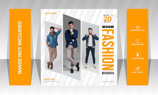 new Fashion sale social media post design advertising poster