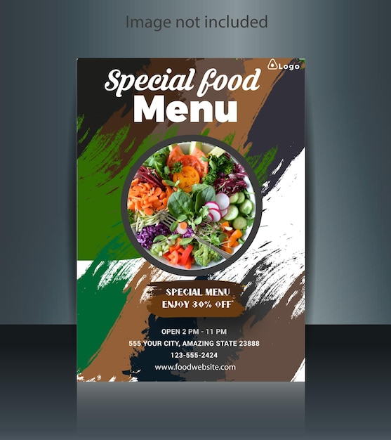 new food flyer and post design vector