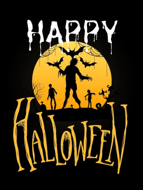 New Halloween t shirt design vector graphic for black tshirt