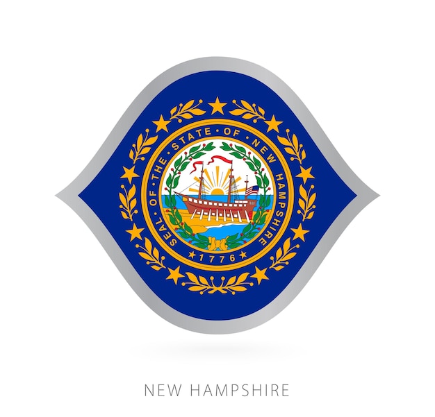 New Hampshire national team flag in style for international basketball competitions