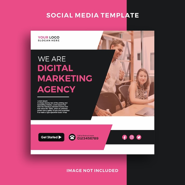 New instagram post template business marketing