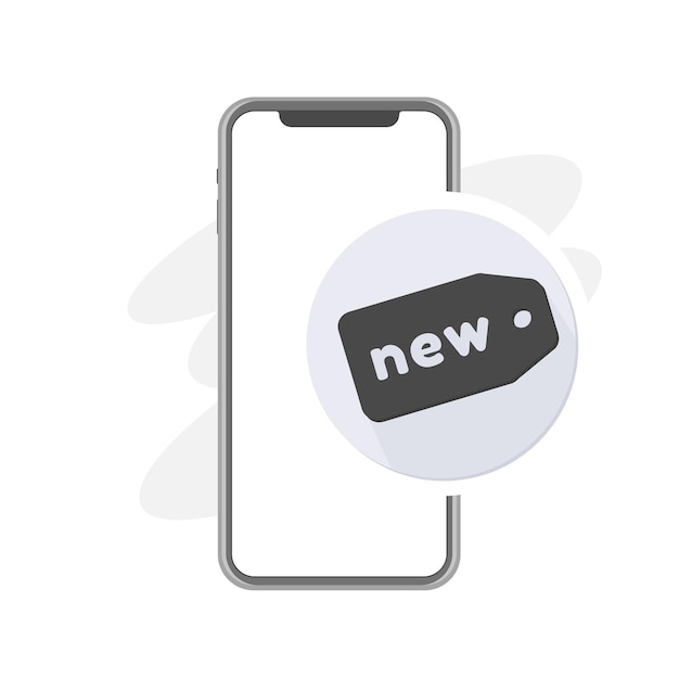 new item icon online shopping tag best price items iphone vector illustration