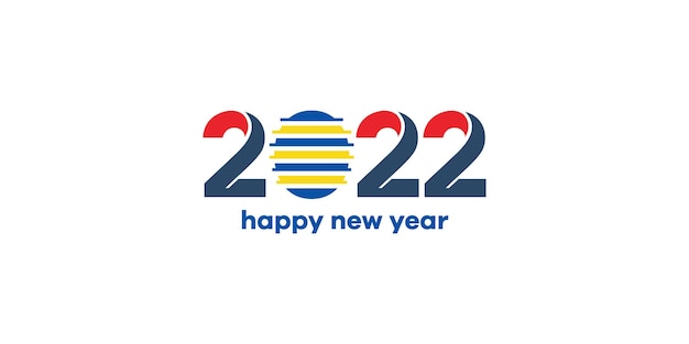 Vector new logo happy new year 2022 with colorful luxury