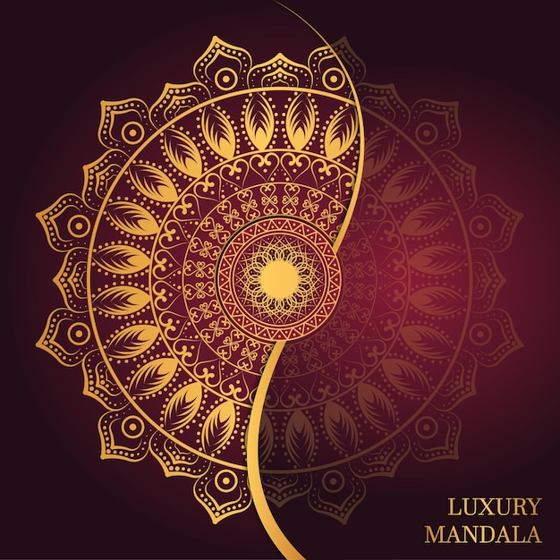 New luxury mandala design vector in illustration background