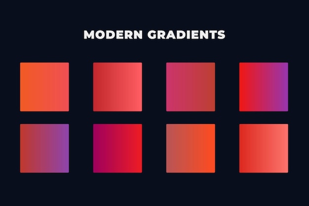 New modern gradient colors pack Vector gradient collection palette