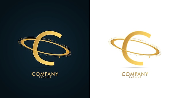 New modern luxury logo design with golden color