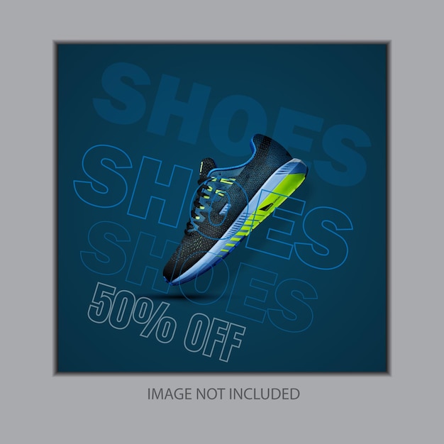 Vector new modern shoe social media post design