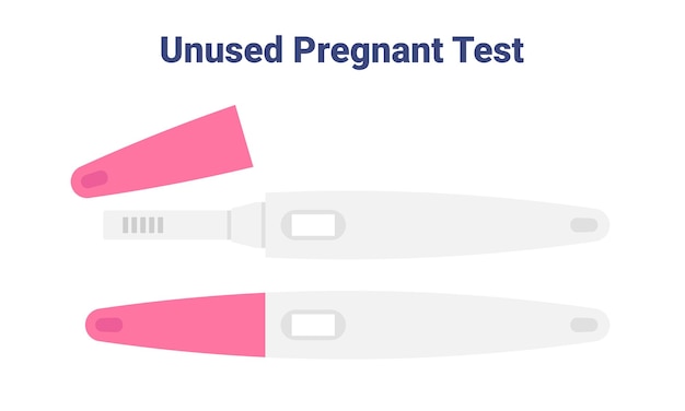 New pregnancy test without result with cap isometric flat vector illustration. Unused pregnancy test