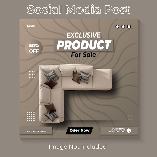 New product social media post design template