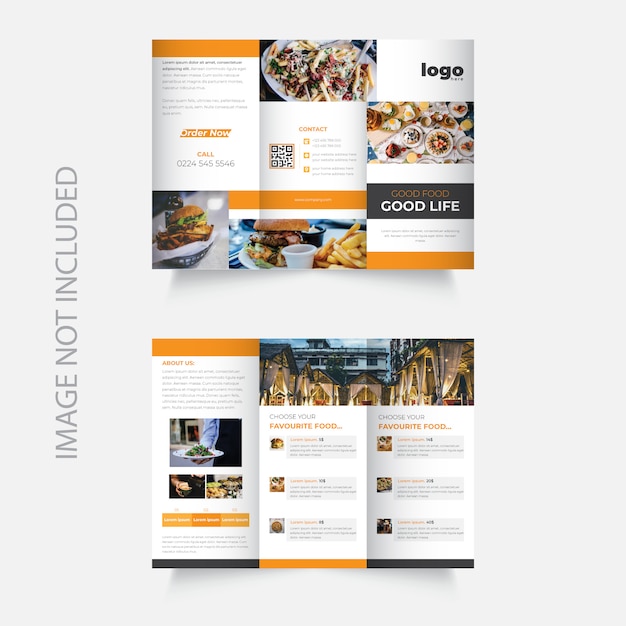 New restaurant trifold brochure template