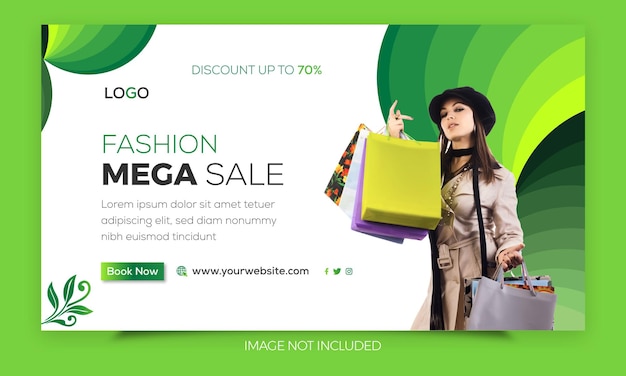 New season colorful mega offer trendy sale banner template