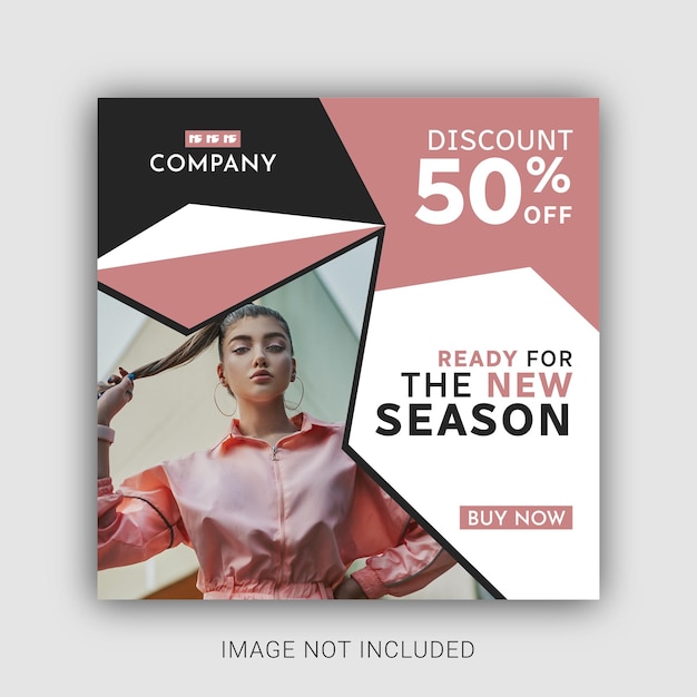 New season fashion sale social media and instagram post template