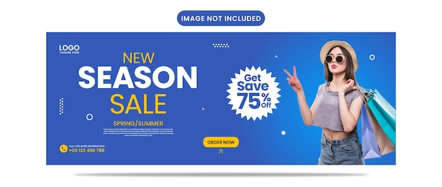 New Season Sale Offer social media banner template design