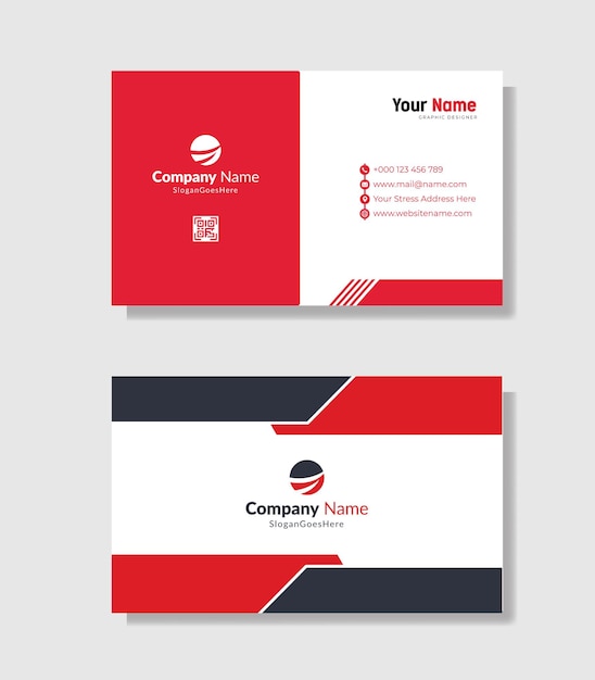 New simple business card template design