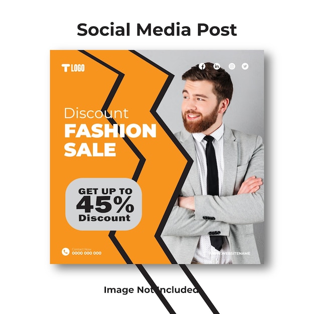 Vector new social media post design template fashion sale