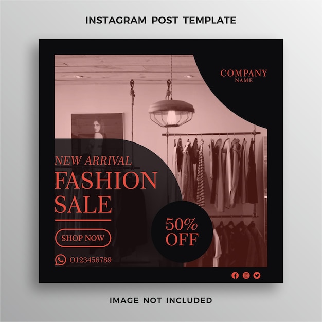 New social media template fashion