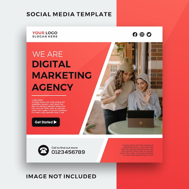 New social media template instagram business