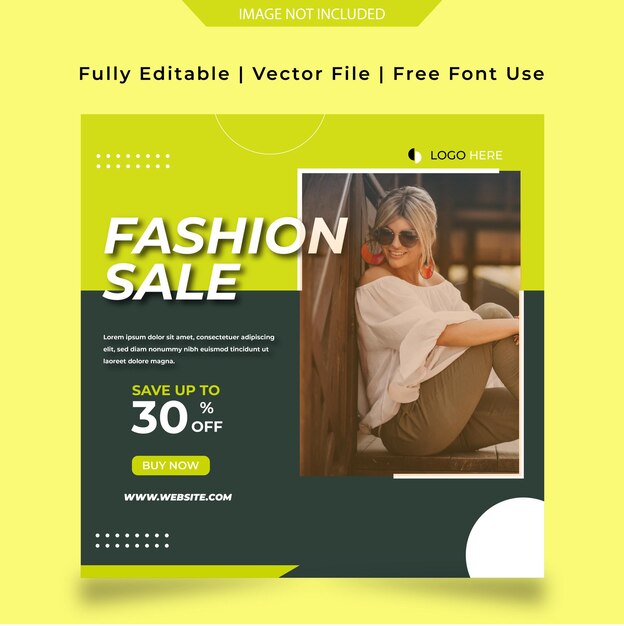 Vector new social media template instagram fashion