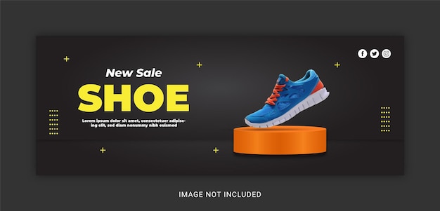 new Style Shoe Exclusive Sale Facebook Cover Template