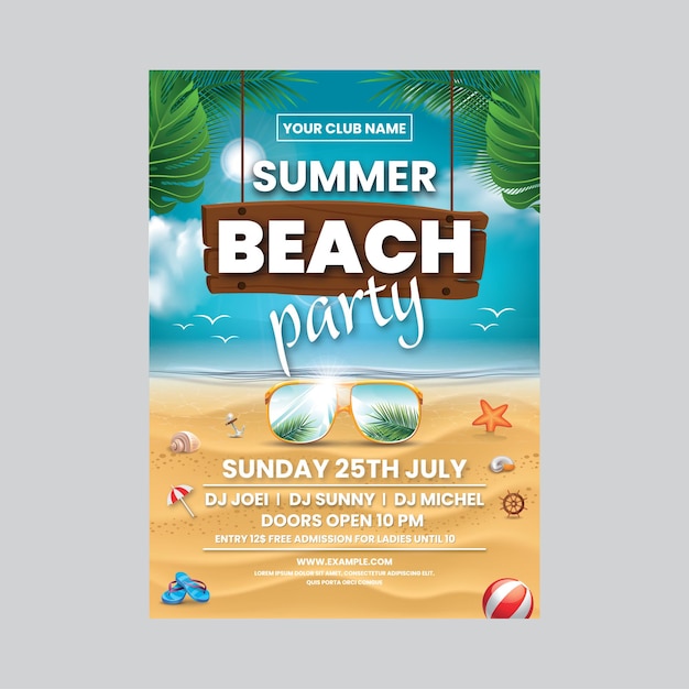 New Summer Party Flyer Template