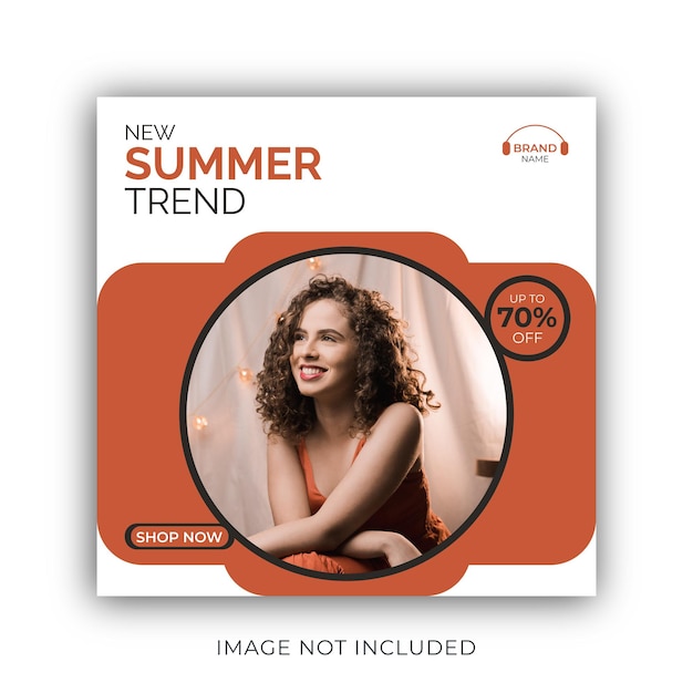 New summer trend fashion sale social media post template