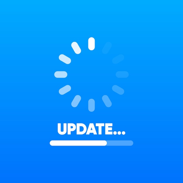 New System Update Loading process App update concept System software update web banner