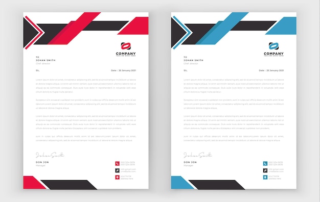 new unique creative letterhead template design layout