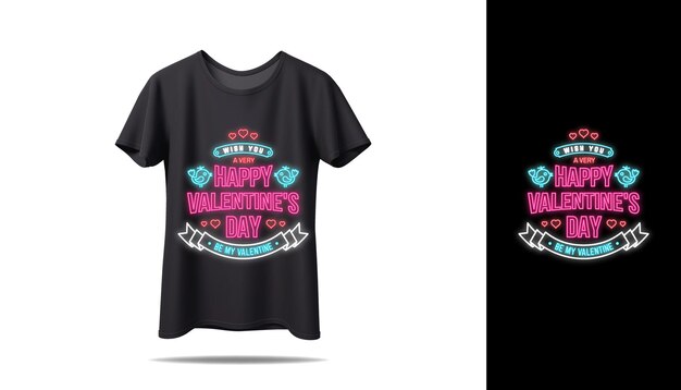 New Valentine special black tshirt vector mockup typography design Couple Love special tshirt