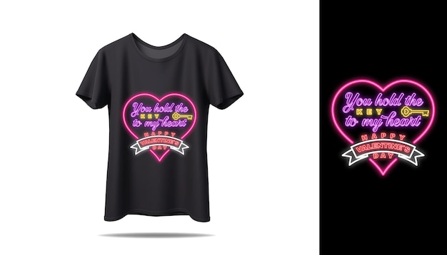 New Valentine special black tshirt vector mockup typography design Couple Love special tshirt